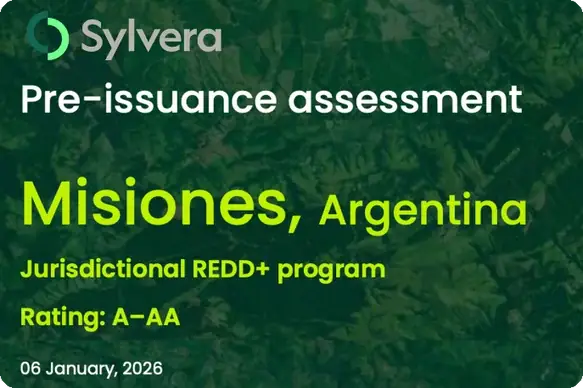Evaluación Sylvera previa a la emisión: Misiones, Argentina, programa REDD+ jurisdiccional, rating A–AA, 6 de enero de 2026